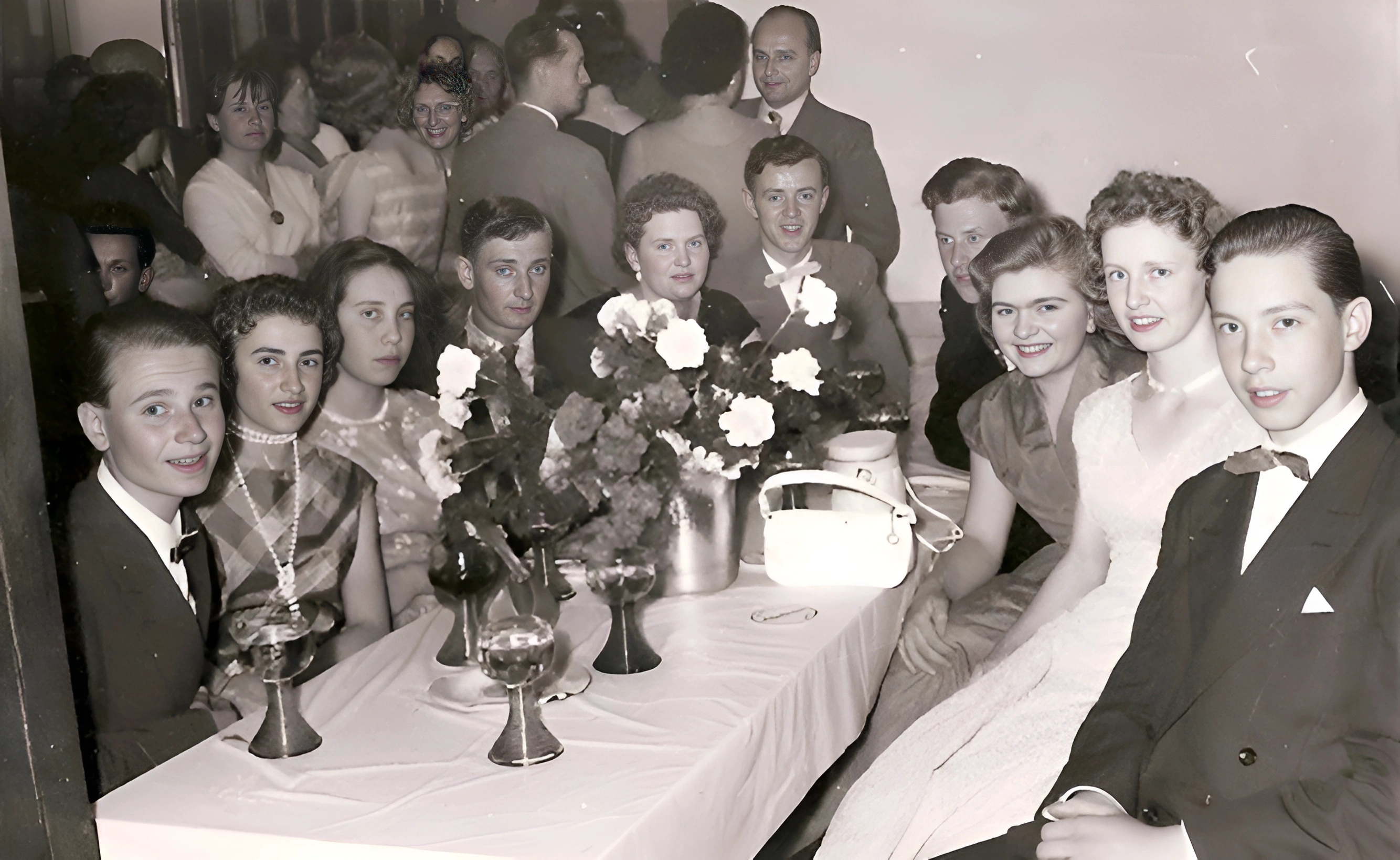 Bei einer Tanzstunde im Saalbau "Schipper" 1956